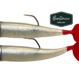 Señuelo Jigs fish soft bait 30 gr gris/rojo