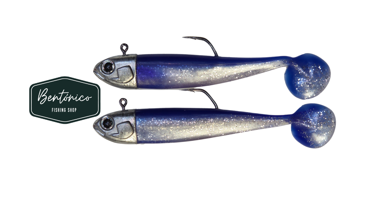 Señuelo Jigs fish soft bait 30 gr azul/plateado