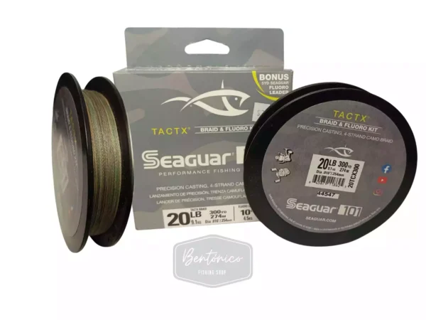 Multifilamento Seaguar TactX 4X – Camo Braid 20LB - Imagen 3